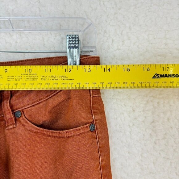 Prana Orange Low Rise Skinny Jeans Womens Denim Zip Fly Pockets Size 25 - Picture 6 of 12